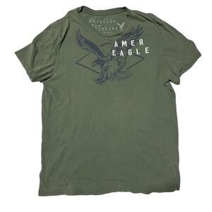 American Eagle Eagle Graphic Tee Olive Green Men’s Large